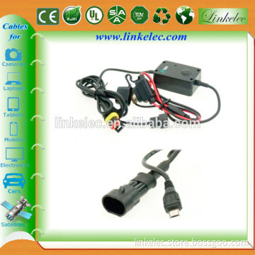 Micro USB Direct to Battery Hard Wire Motorcycle brake Charging Cable